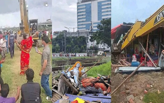 India Protests Durga Temple Demolition in Dhaka